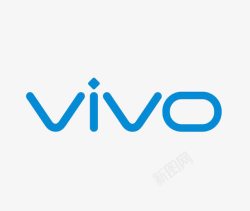 办公标志设备vivo蓝色线条logo图标高清图片