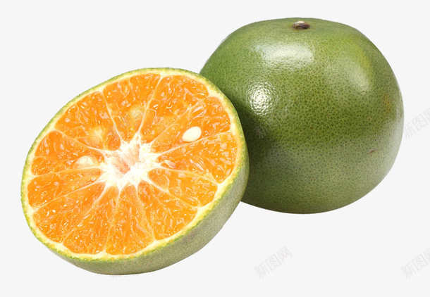 青橘png免抠素材_88icon https://88icon.com 切开 果肉 桔子 橘子 水果 绿色 青橘 青涩的桔子