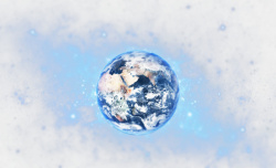 蓝色地球动感星球轨迹素材