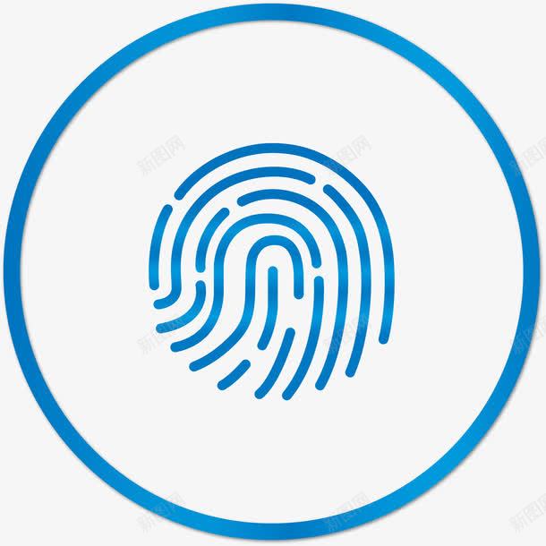 蓝色指纹png免抠素材_88icon https://88icon.com 创意指纹 可爱指纹 扫描指纹 指纹 指纹扫描 漂亮指纹