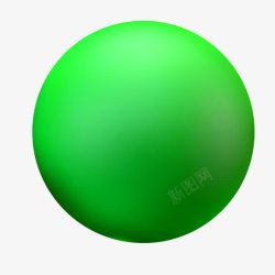 圆球装饰纯绿色圆形球体3D高清图片