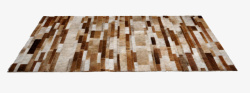 棕色花纹北欧地毯素材