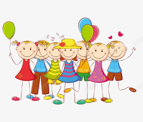快乐的儿童png免抠素材_88icon https://88icon.com 儿童 儿童节 卡通 孩子们 气球 玩耍 节日