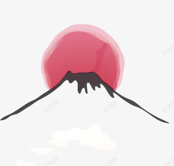 彩色手绘富士山png免抠素材_88icon https://88icon.com 太阳 富士山 彩色 手绘 日本 水彩 简笔画山 美丽的富士山