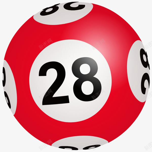 双色球开奖球png免抠素材_88icon https://88icon.com 双色球彩票 多面体 彩票 数字28 球体 竞彩 红色底色 透明背景