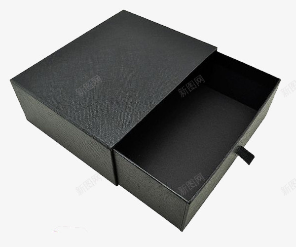 黑色的抽拉式瓦楞纸盒png免抠素材_88icon https://88icon.com 包装盒 瓦楞纸盒 饰品产品高档包装盒 黑色的抽拉式