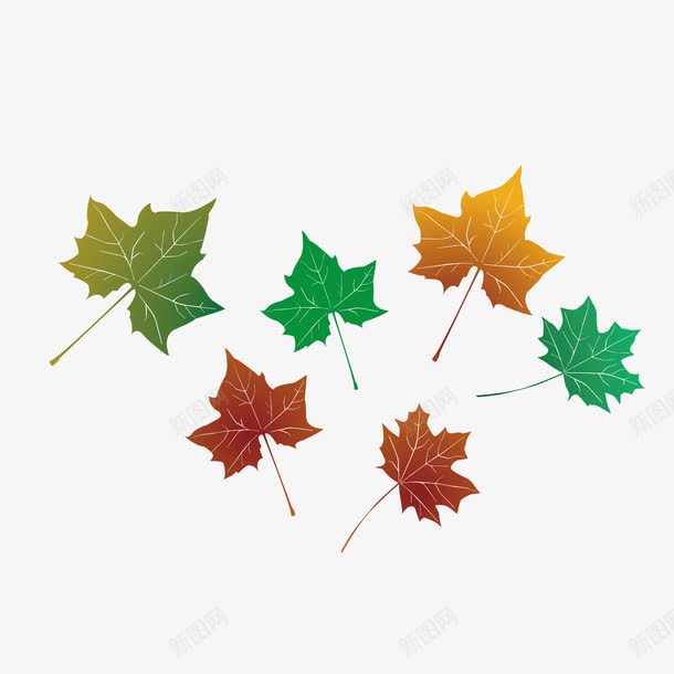 六片黄红绿色扁平化唯美枫树叶子png免抠素材_88icon https://88icon.com 六片叶子 六片黄红绿色扁平化唯美枫树叶子矢量免费下载 卡通 唯美 图案 扁平 手绘 枫叶 渐变 红色 绿枫叶 绿色 黄色