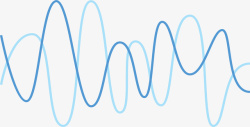 声纹蓝色波浪线条声波矢量图高清图片