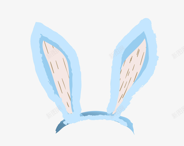 可爱的小兔子头饰图png免抠素材_88icon https://88icon.com 兔子耳朵 发饰 可爱的 头饰 小兔子 手绘图