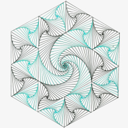 几何螺旋图案矢量图素材