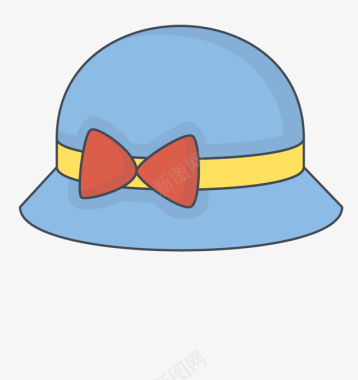 蝴蝶结学生帽可爱服饰图标图标
