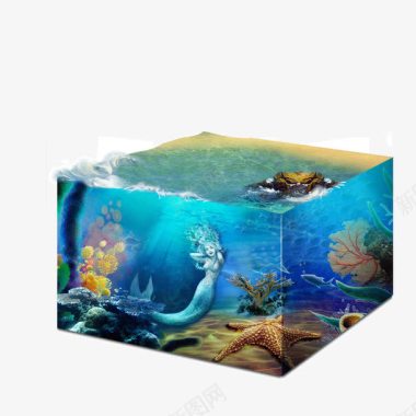 梦幻海报合成海洋生态环保图标图标