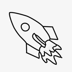 简单的绘画儿童简笔画火箭导弹发射高清图片
