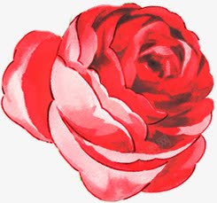 手绘红色玫瑰展板素材
