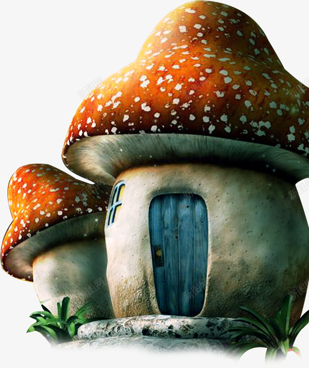 蘑菇房子png免抠素材_88icon https://88icon.com 儿童 创意 房子 童话 蘑菇