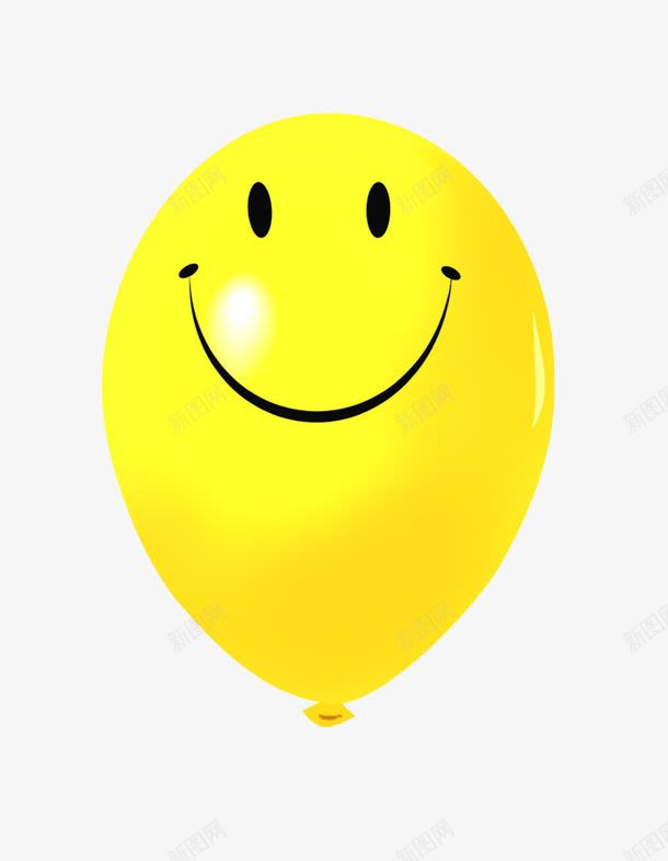 微笑的黄色气球png免抠素材_88icon https://88icon.com 图案 大笑 开心 气球 笑脸 黄色