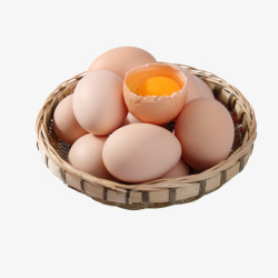 红心蛋新鲜鸡蛋高清图片