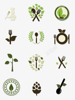 食品安全标志创意绿色食品标志图标高清图片