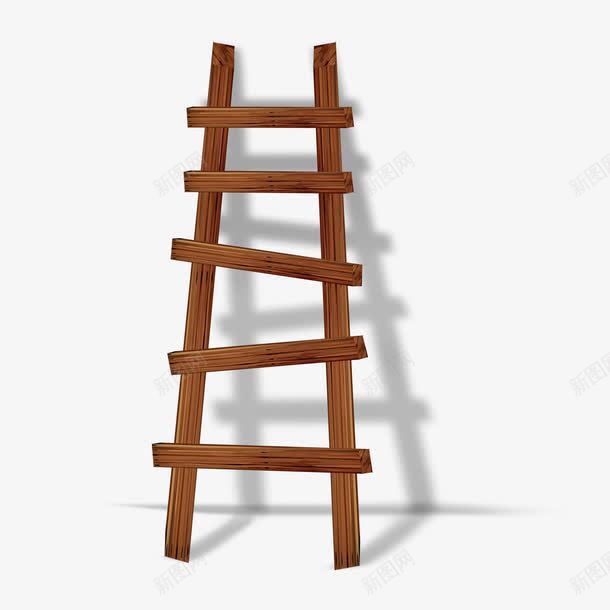 木梯png免抠素材_88icon https://88icon.com 木梯 梯子 爬梯