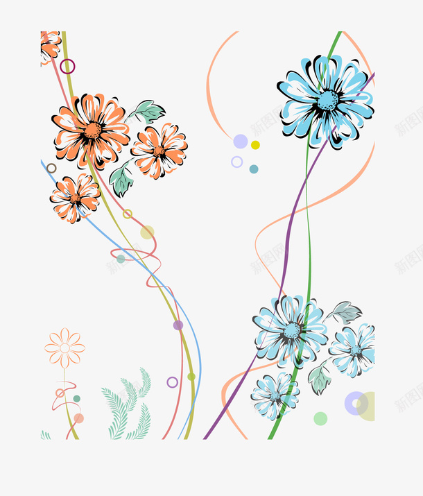 春天手绘花纹png免抠素材_88icon https://88icon.com 手绘 春天 花 花纹