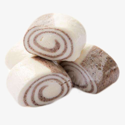 回旋美味黑米馒头素材