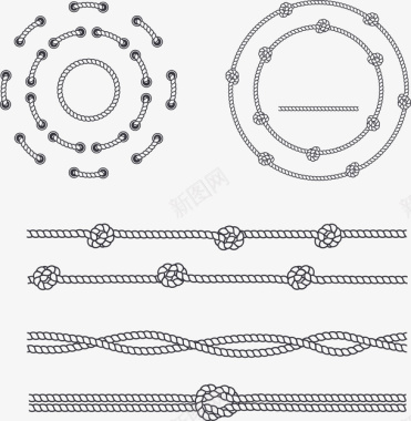 打结绳子样式图标图标