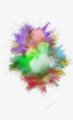 固体颗粒彩色爆炸粉尘高清图片