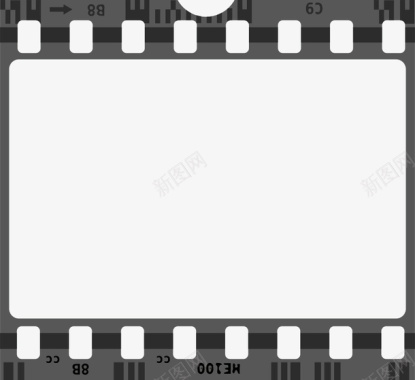 黑白电影胶圈图标图标