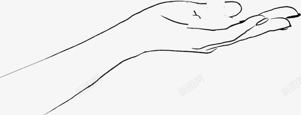简笔画线条黑色手掌png免抠素材_88icon https://88icon.com 手掌 简笔 线条 黑色