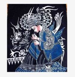 中国古典文化传统蜡染布高清图片