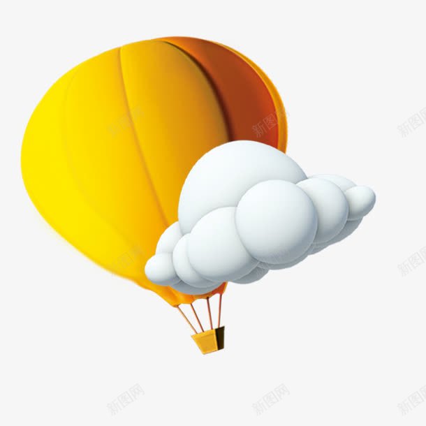 黄色卡通热气球立体白云装饰图案png免抠素材_88icon https://88icon.com 免抠PNG 卡通 抓气球的熊 热气球 空气球 立体白云 装饰图案 黄色