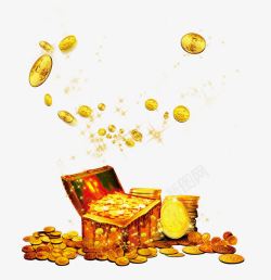 超级大富翁金闪的金币宝箱高清图片