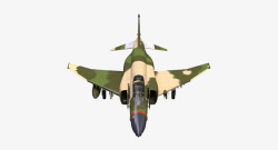 绿色迷彩流线型战斗机歼击机素材