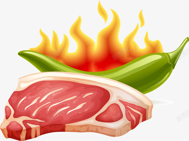 青椒回锅肉卡通手绘png免抠素材_88icon https://88icon.com 传统美食 回锅肉 小炒 摄影 辣椒 青椒 青椒回锅肉 餐饮美食