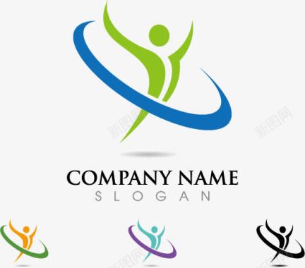公司logo创意人形logo矢量图图标图标
