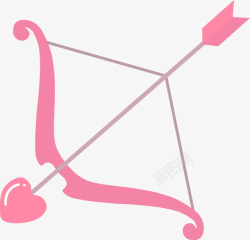 丘比特的弓和箭粉色爱心弓箭高清图片