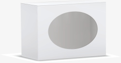 椭圆形透明蛋糕盒矢量图素材