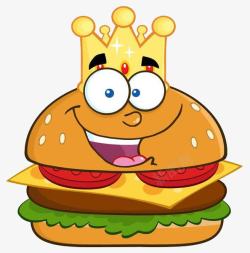 鲜虾汉堡带着皇冠的汉堡高清图片