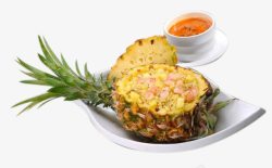 菠萝咕噜肉饭泰式菠萝饭高清图片