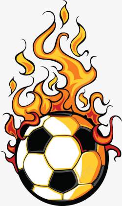 比赛用球燃烧的足球高清图片