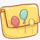 Balloon文件夹气球韩国手绘风格可爱图标图标