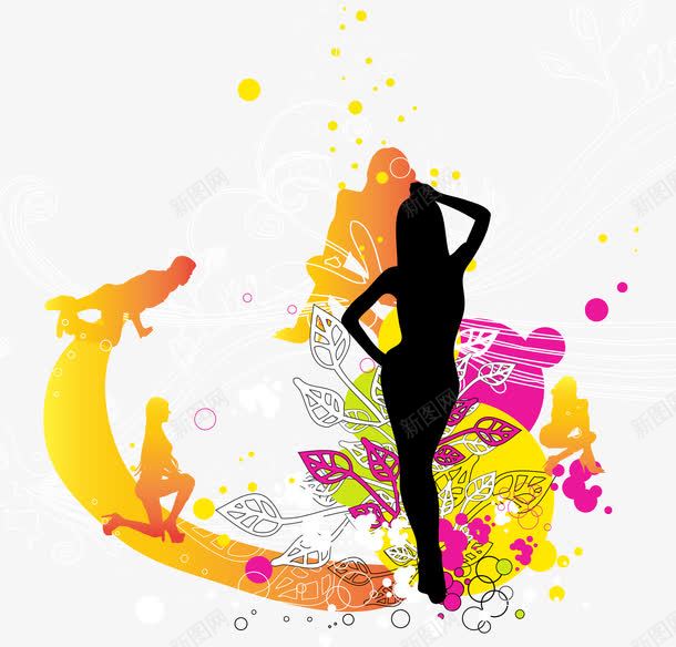 舞蹈海报背景png免抠素材_88icon https://88icon.com 时尚女性 舞 舞姿动作 舞蹈 舞蹈宣传单素材