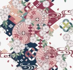樱花伞图片日式花纹高清图片