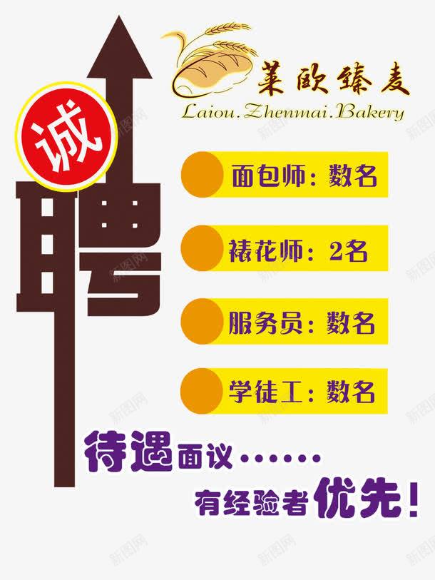 蛋糕店招聘png免抠素材_88icon https://88icon.com 广告设计 广告设计模板 求才 海报设计 蛋糕店招聘