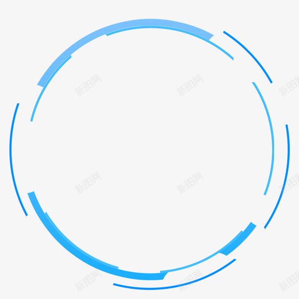 蓝色简约圆圈边框纹理png免抠素材_88icon https://88icon.com 免抠PNG 圆圈 简约 蓝色 边框纹理