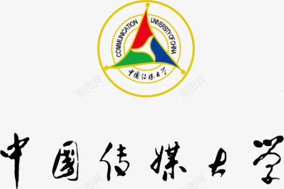 笑脸图标中国传媒大学logo矢量图图标图标