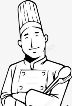 卡通夏日美食厨房酒店厨师素材