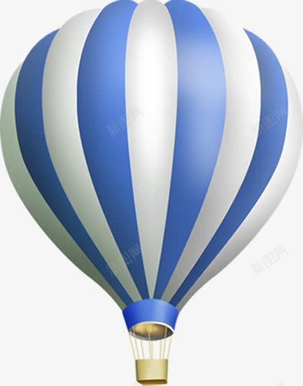 蓝色卡通条纹热气球装饰手绘png免抠素材_88icon https://88icon.com 卡通 条纹 热气球 空气球 蓝色 装饰
