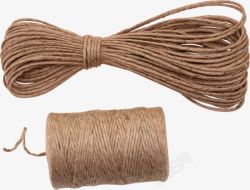 编织绳棕色细麻绳高清图片