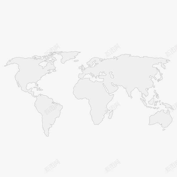 灰色商务地图png免抠素材_88icon https://88icon.com 世界 分析 商务 地图 战略 格局 灰色 线稿 透明
